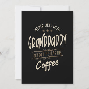 Manar Grandpappa Coffee Grandpa Gift Inbjudningar