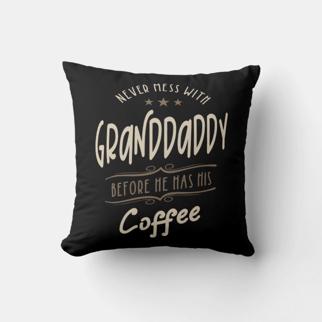 Manar Grandpappa Coffee Grandpa Gift Kudde (Framsida)