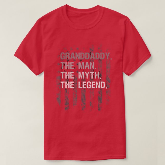 Manar Grandpappa The Man Myth Legend American Flag T Shirt (Design framsida)