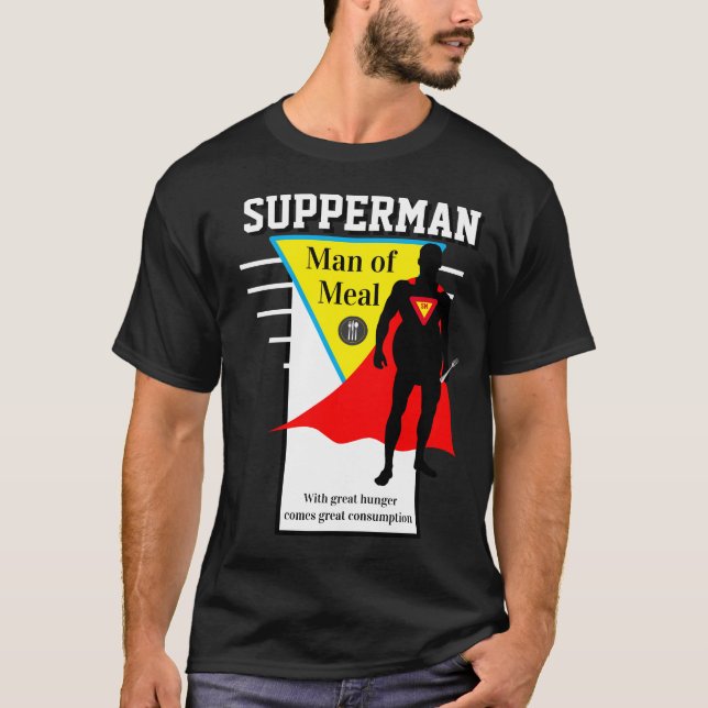 Manar Graphic Novelty SUPPERMAN MAN OF MEAL T Shirt (Framsida)