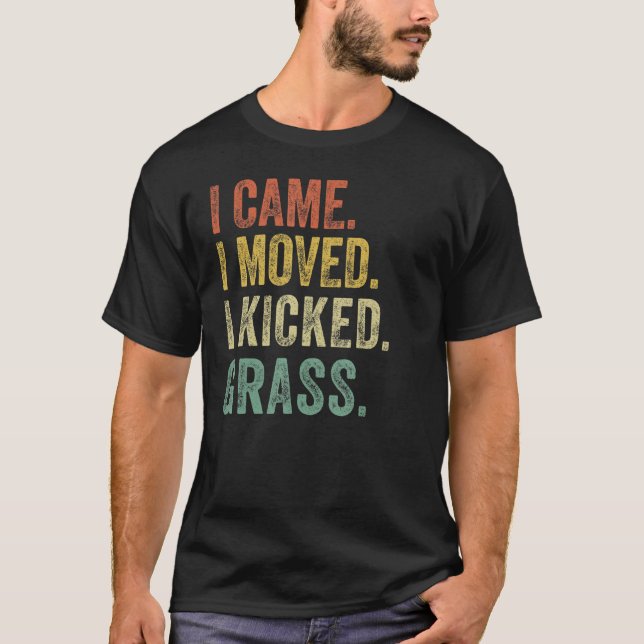 Manar Gräsmatta Mower I Came Mowick Gass Mining D T Shirt (Framsida)