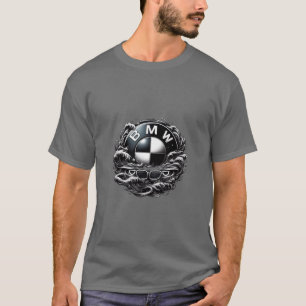 Manar Grått BMW T-Shirt - Aggressiv rökkonst