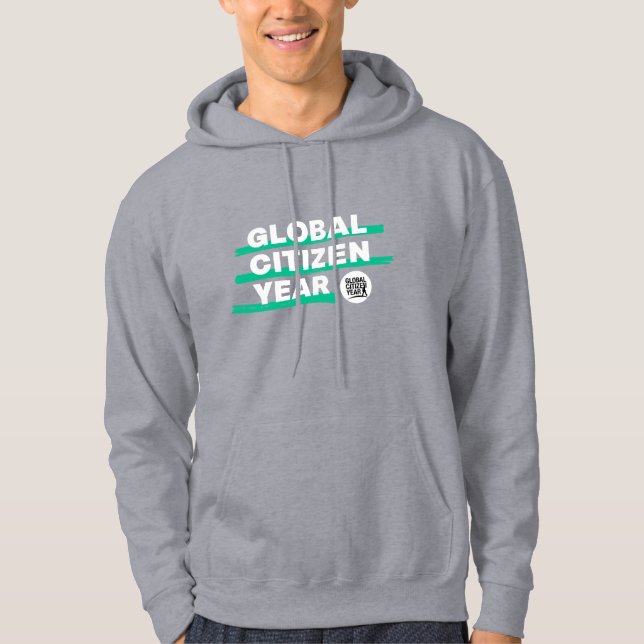 Manar-grått-hovad tröskel hoodie (Framsida)