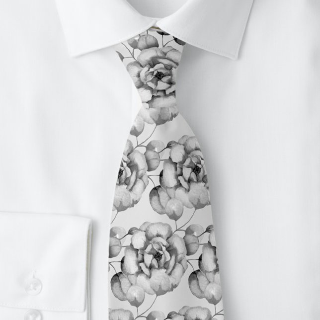 Manar Grått Ro Botanical Tie Slips (Skapare uppladdad)