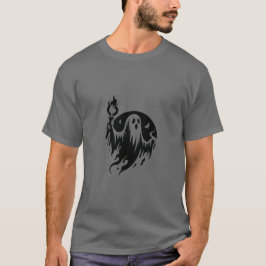 Manar Grått T-Shirt med Black Ghost Holding