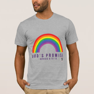 Manar Grått T-Shirt Rainbow Guds löfte