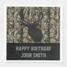 Manar Grattis på födelsedagen Camo Hjort Hunting N Pappersservett