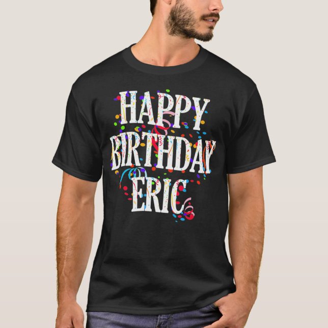 Manar Grattis på födelsedagen Eric First Namn Boys T Shirt (Framsida)