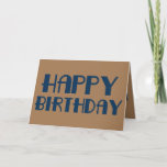 Manar Grattis på födelsedagen Kort<br><div class="desc">Vackert brunt och blått födelsedagskort.

Bra för en man,  men underbar för vem som helst.</div>