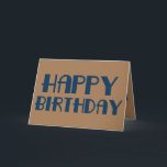 Manar Grattis på födelsedagen Kort<br><div class="desc">Vackert brunt och blått födelsedagskort. Bra för en man,  men underbar för vem som helst.</div>