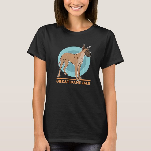 Manar Great dane Pappa Hundägare Great dane T Shirt (Framsida)