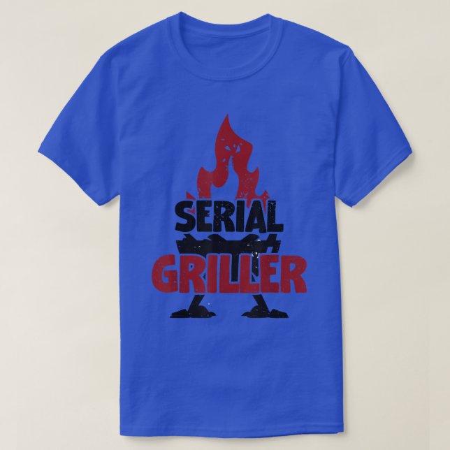 Manar Grill Grill Serial Griller Fars dag Me T Shirt (Design framsida)