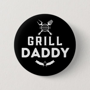 Manar grill pappa BBQ och rökning efter Fars dag Knapp