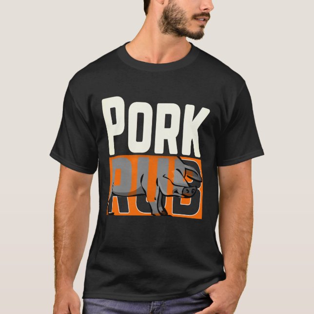 Manar ’Gris Rub’ Funny BBQ T Shirt (Framsida)