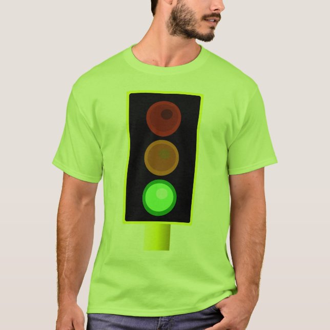Manar grön trafikljusskjorta t shirt (Framsida)
