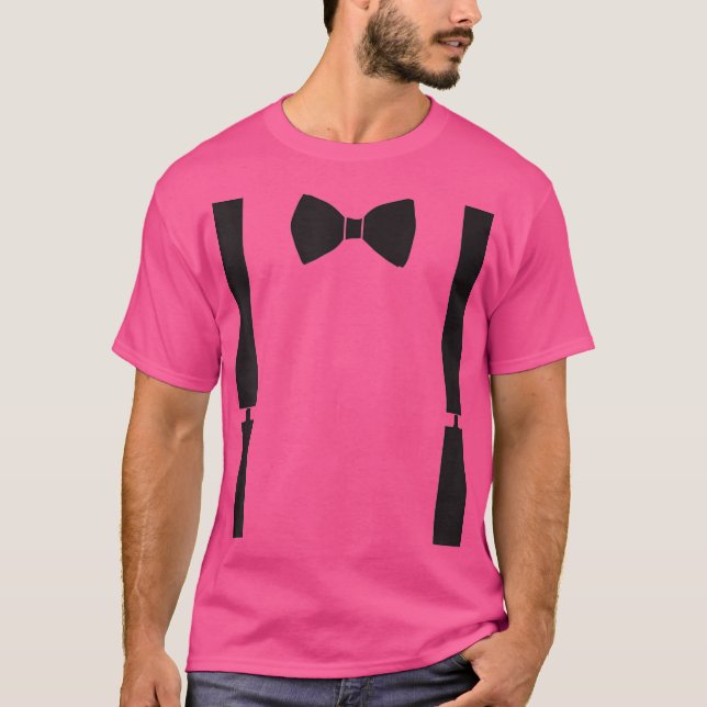 Manar Groom Bow Tie and Suspender T Shirt (Framsida)