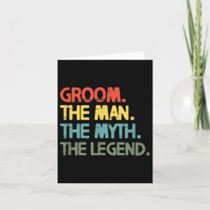 Manar Groom Bröllop Bachelor Party Retro Vintage Kort