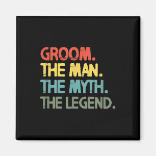 Manar Groom Bröllop Bachelor Party Retro Vintage Magnet