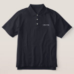 Manar Groom Classic Polo Shirt<br><div class="desc">Klassisk polo-skjorta för Groom som visas i marinen med vitt broderat brev.</div>