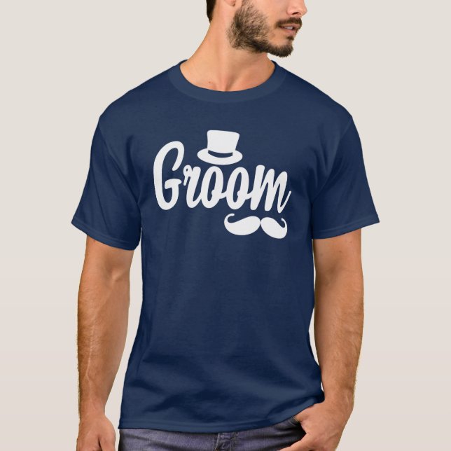Manar Groom Hat Cute Förlovning Bröllop Bachelor P T Shirt (Framsida)