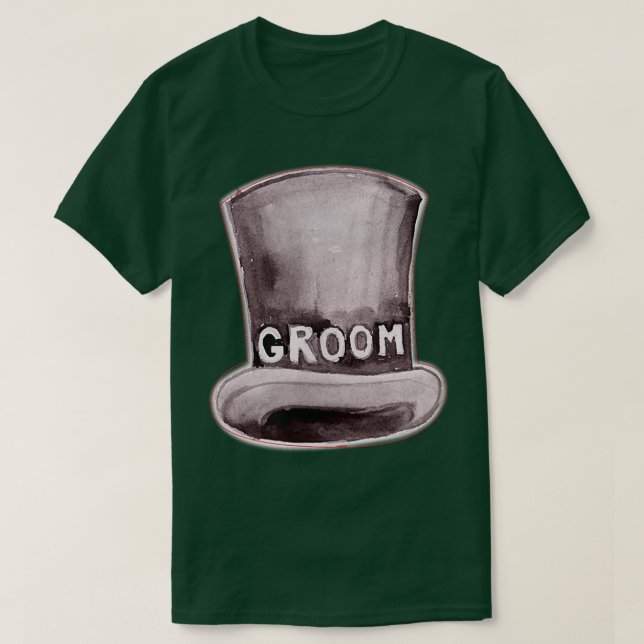 Manar Groom Hat Cute Förlovning Bröllop Bachelor P T Shirt (Design framsida)