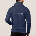 Manar Groom Hoodie T Shirt<br><div class="desc">Den amerikanska skenbart mjuka blixtlåset för att triumma in, som visas i marinblått och har texten från Groom på baksidan. Anpassa det här objektet eller köp som det är.</div>