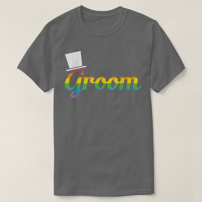 Manar Groom LGBT Gay Bachelor Party T Shirt (Design framsida)