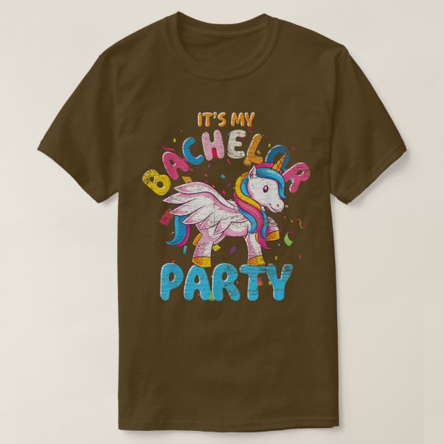 Manar Groom sin egen "Bachelor Party Unicorn Funny T Shirt (Design framsida)