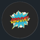 Manar Groom Superhjälten Bachelor Stag Party Bröll Runt Klistermärke<br><div class="desc">Manar Groom Superhjälte Bachelor Stag Party Bröllop Tecknad Bok</div>
