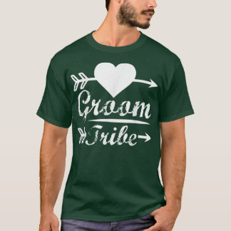 Manar Groom Tribe Matchande Cute Arrow Heart Bröll T Shirt