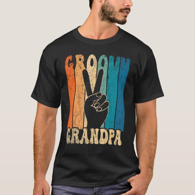 Manar Groovy Grandpa 70s Aesthetic Nostalgia 1970' T Shirt (Framsida)