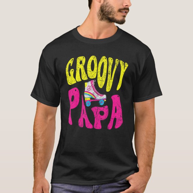 Manar Groovy Pappa 70-talet Aesthetic Nostalgia 19 T Shirt (Framsida)