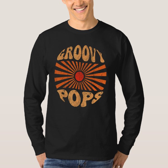 Manar Groovy Pops 70s Aesthetic Nostalgia 1970's R T Shirt (Framsida)