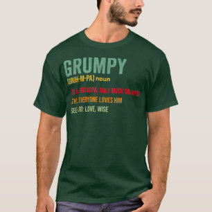 Manar Grumpa-definition som en vanlig morfar T Shirt