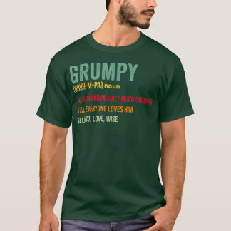 Manar Grumpa-definition som en vanlig morfar T Shirt