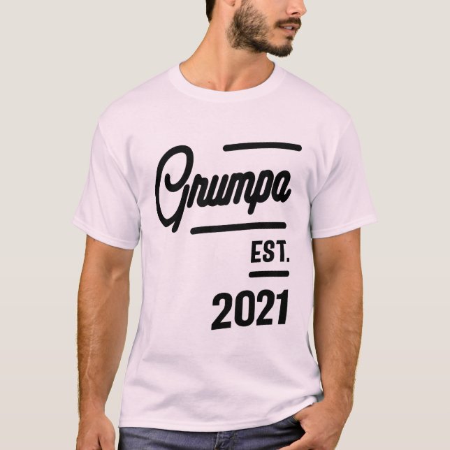 Manar Grumpa Est. 2021 | Farfar Gift T Shirt (Framsida)