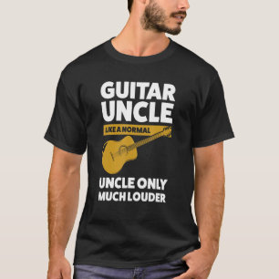 Manar guitar-morbror som en vanlig guitarsträngsin t shirt