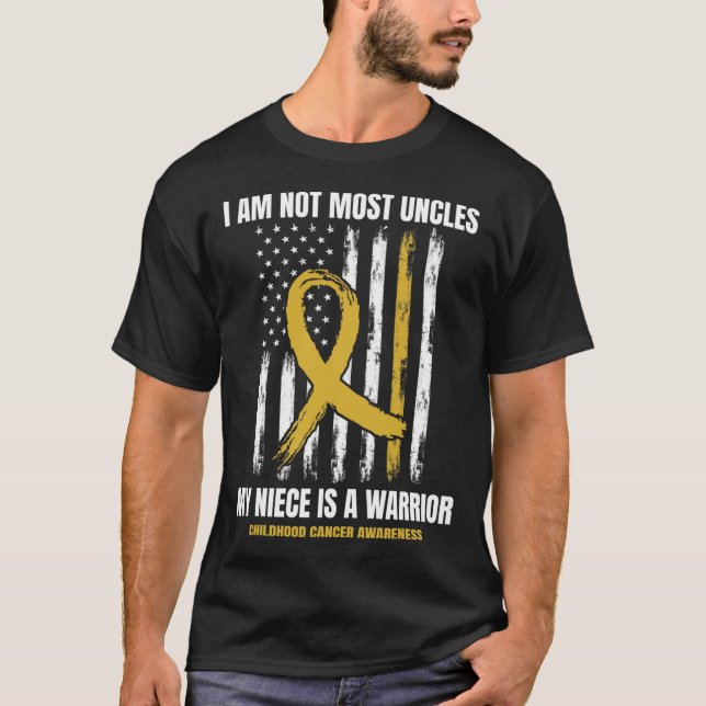 Manar Guld Barnomadskap Medvetenhet om cancer Niec T Shirt (Framsida)