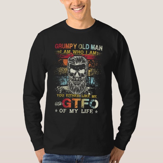 Manar Gumpy Old Man jag är som jag är T Shirt (Framsida)