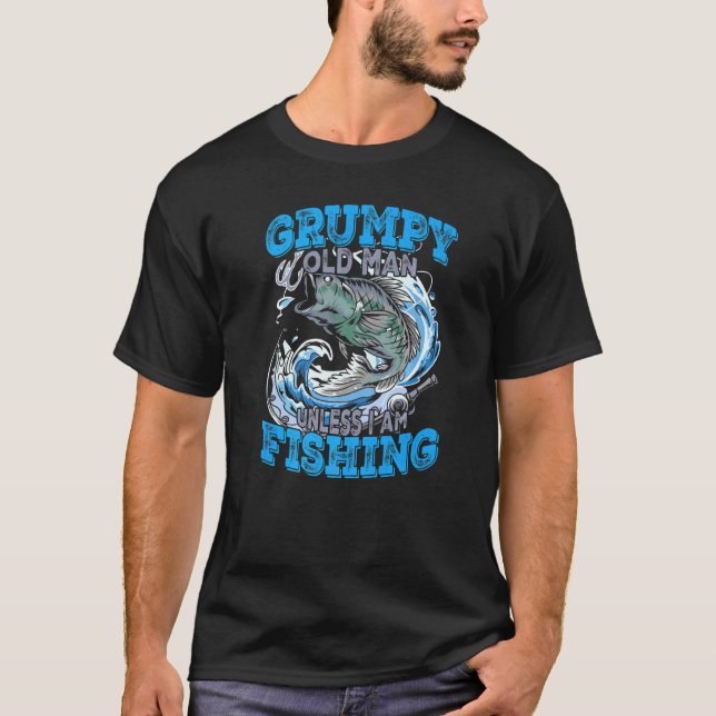 Manar Gumpy Old Man om jag inte fiskar T Shirt (Framsida)