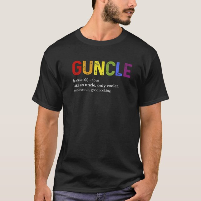 Manar Guncle Definition HBT Pride Färg Tee for Ga (Framsida)