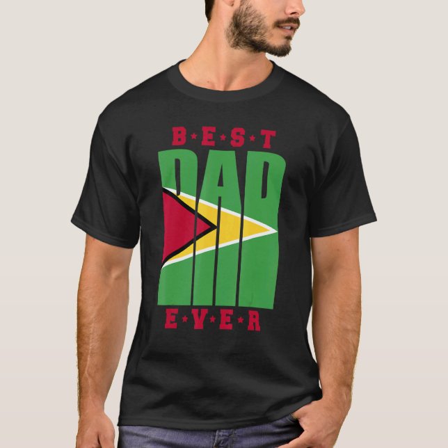 Manar Guyanese Fars dag Guyana Pappa T Shirt (Framsida)