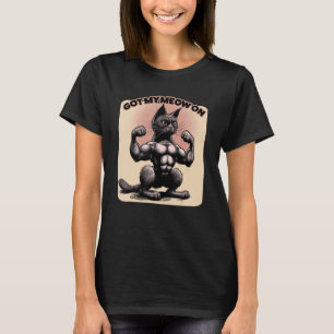 Manar Gym Cat Workout Muscle Sex Pack Powerlift T Shirt