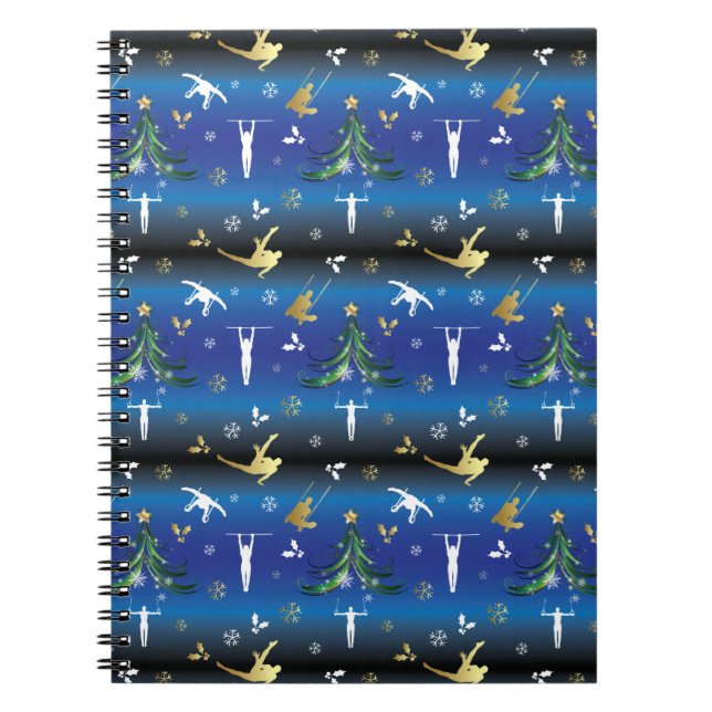 Manar Gymnastics Julgran Snowflake Anteckningsbok (Framsidan)