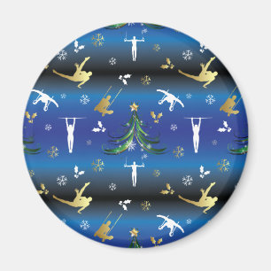 Manar Gymnastics Julgran Snowflake Magnet