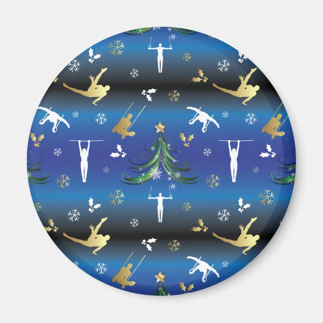 Manar Gymnastics Julgran Snowflake Magnet (Framsidan)