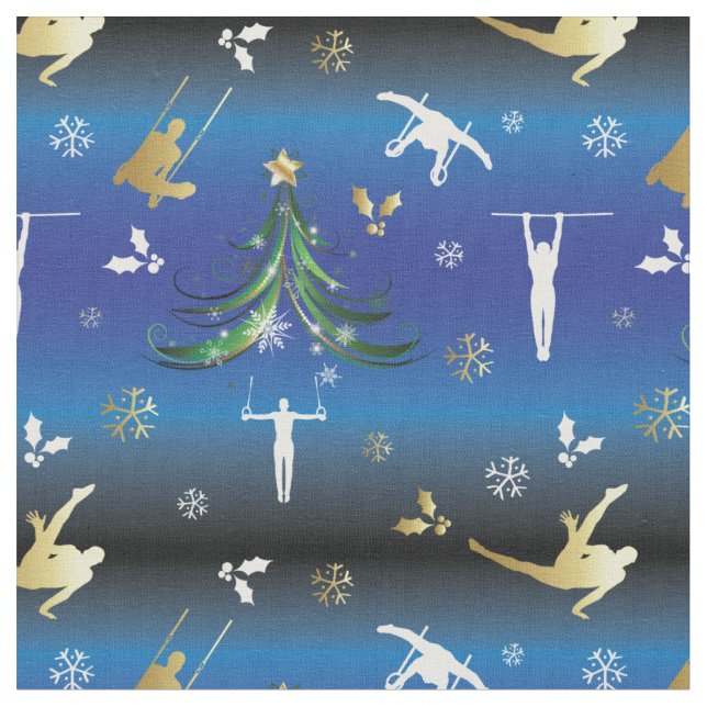Manar Gymnastics Julgran Snowflake Tyg (Närbild)