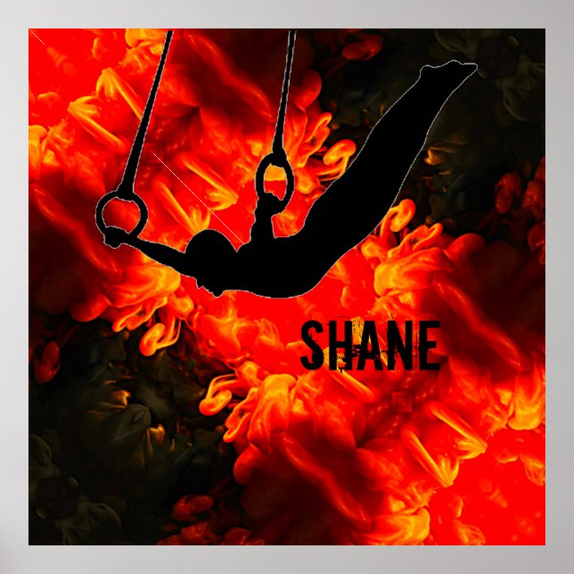 Manar Gymnastics - Lava Destructive Boys Anpassnin Poster (Framsidan)