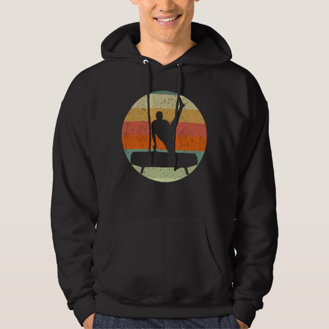 Manar Gymnastics Male Gymnast in Sunset Hoodie (Framsida)
