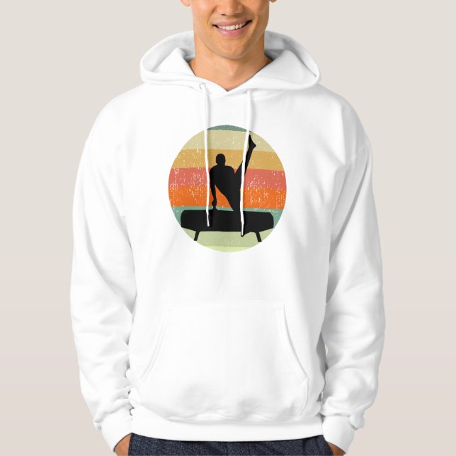 Manar Gymnastics Male Gymnast in Sunset Hoodie (Framsida)